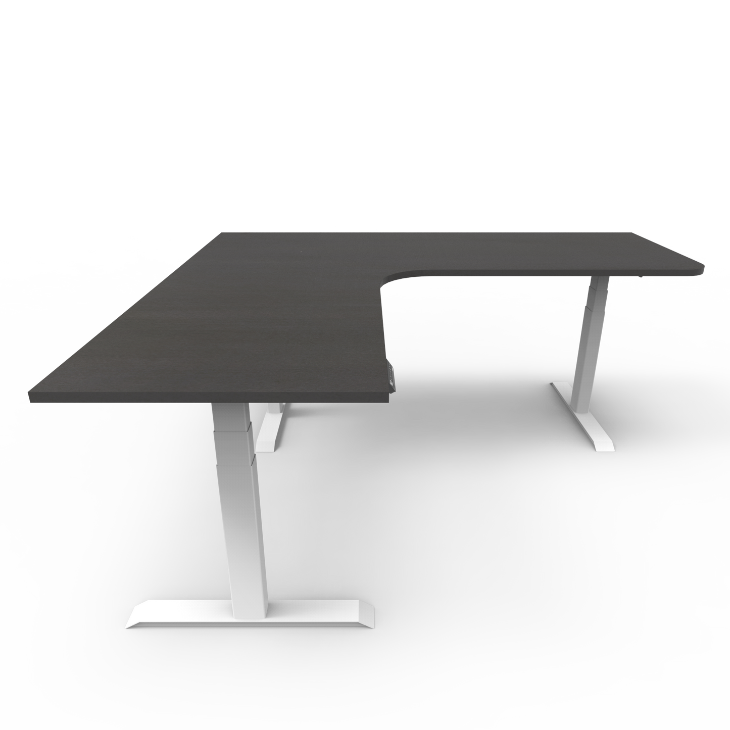 Summit Height Adjustable Corner Desk with Custom Melamine Desktop - Left Return