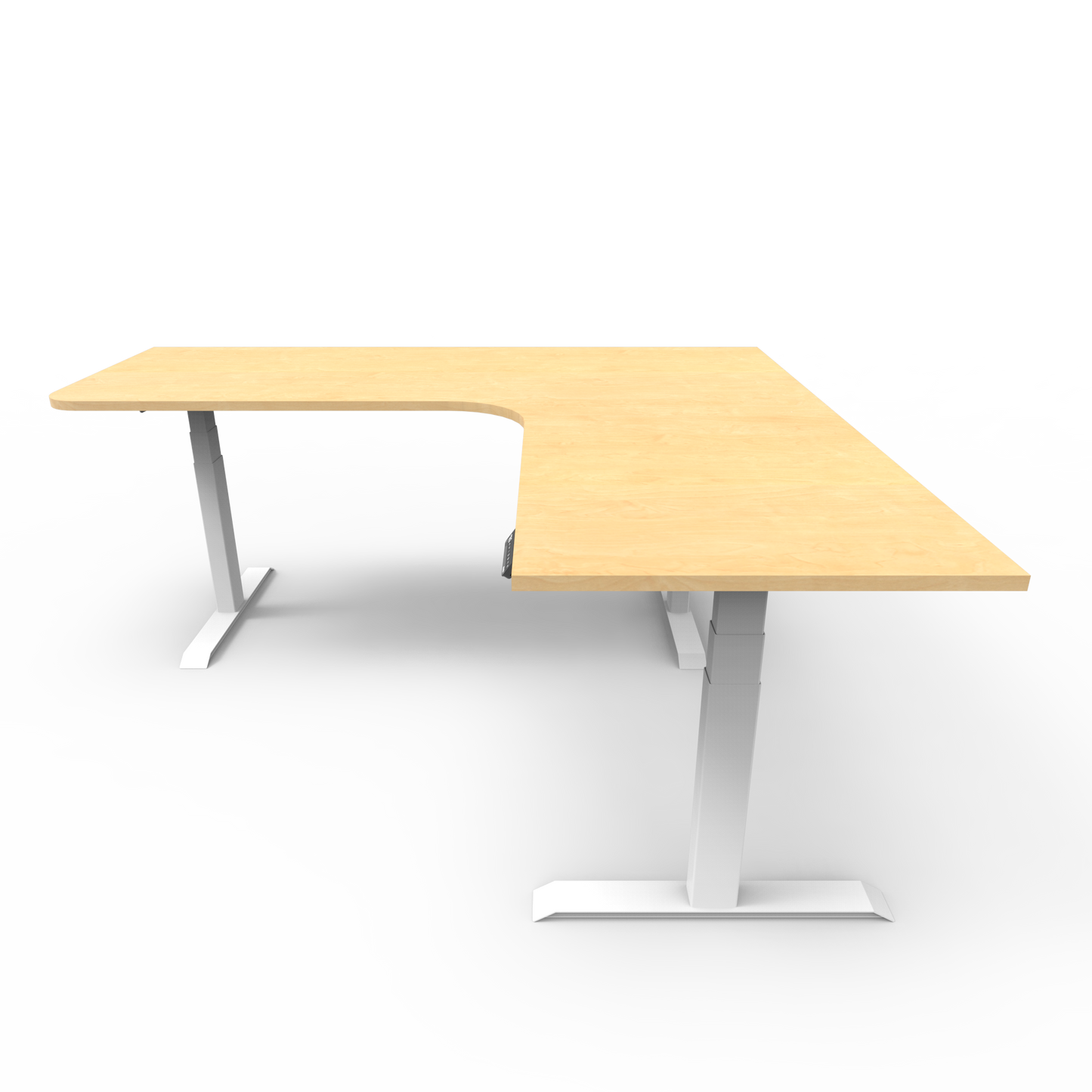 Summit Height Adjustable Corner Desk with Custom Melamine Desktop - Right Return