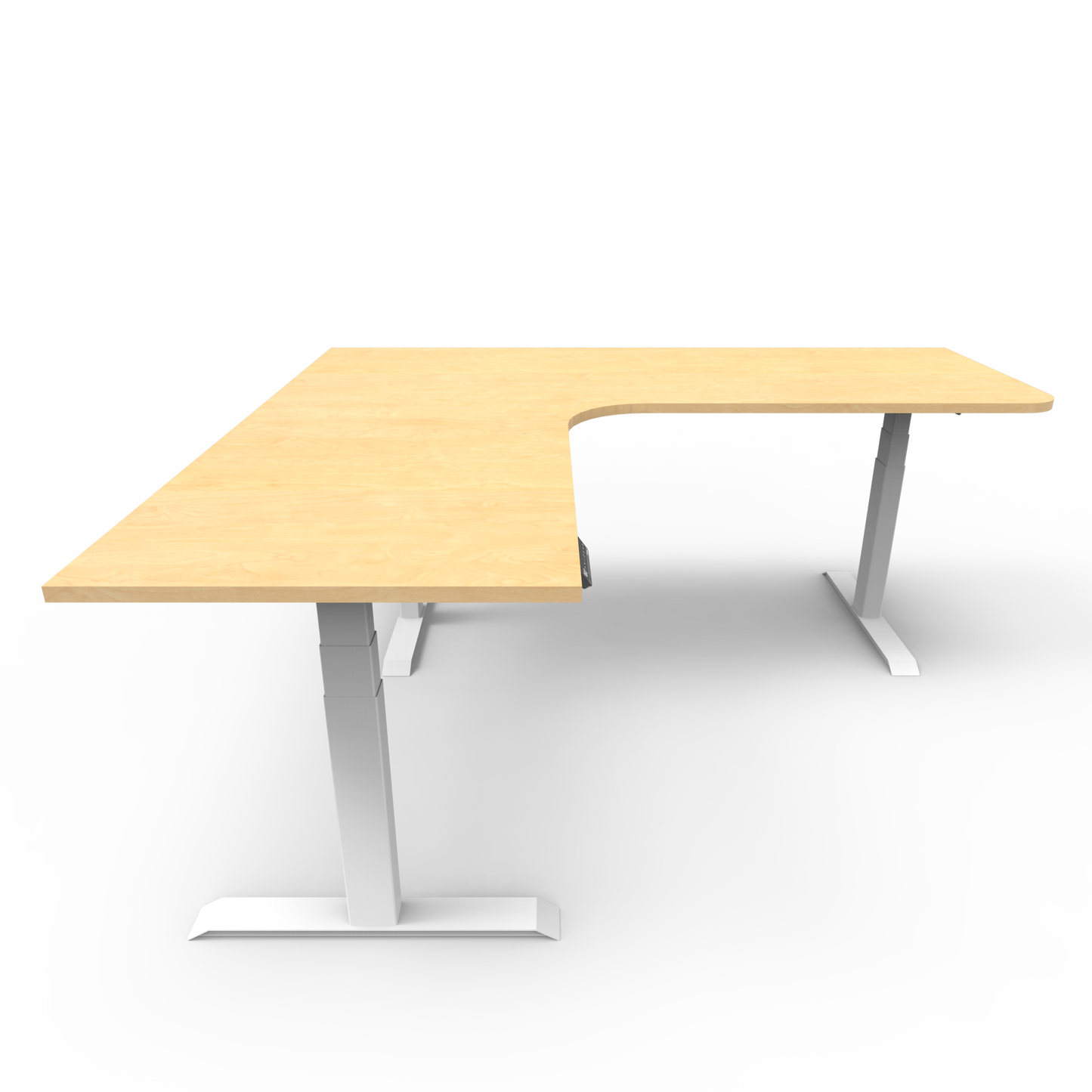 Summit Height Adjustable Corner Desk with Custom Melamine Desktop - Left Return