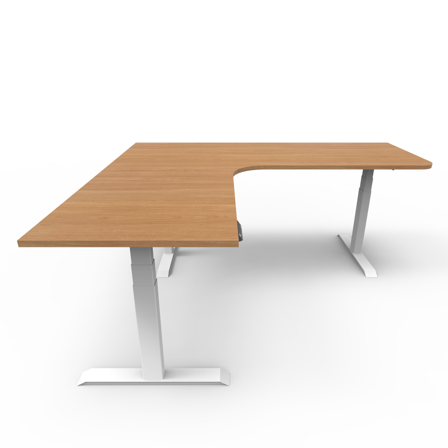 Summit Height Adjustable Corner Desk with Custom Melamine Desktop - Left Return