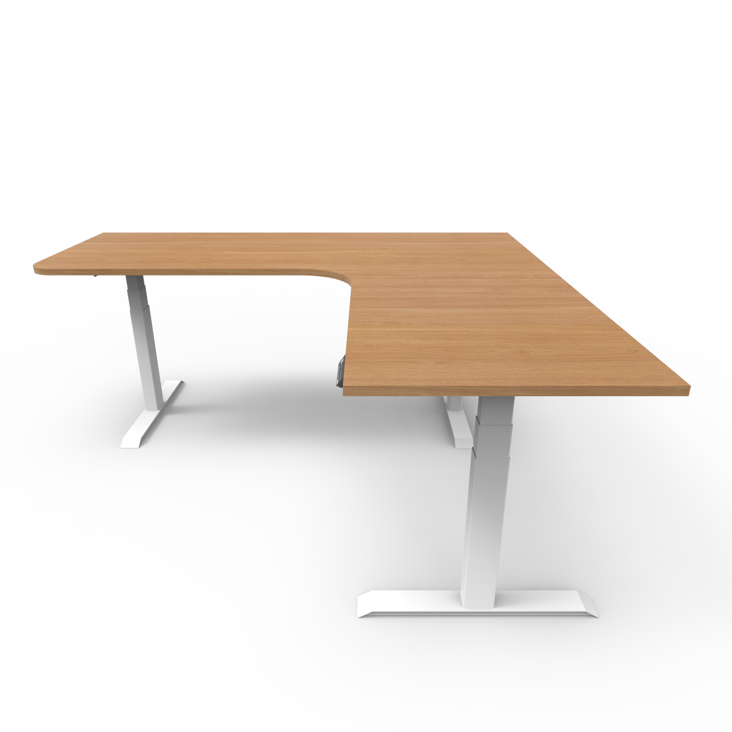 Summit Height Adjustable Corner Desk with Custom Melamine Desktop - Right Return