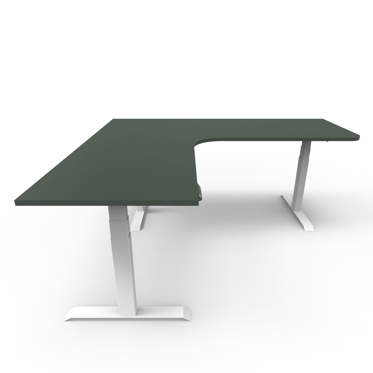 Summit Height Adjustable Corner Desk with Custom Melamine Desktop - Left Return