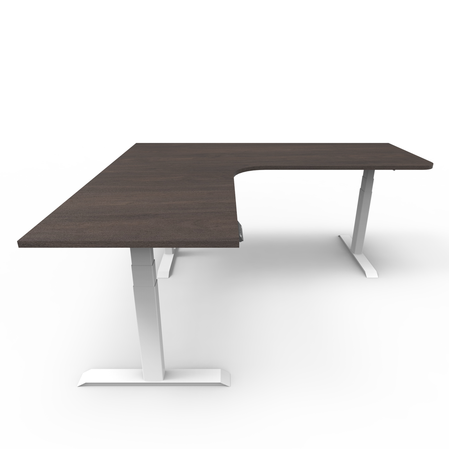 Summit Height Adjustable Corner Desk with Custom Melamine Desktop - Left Return
