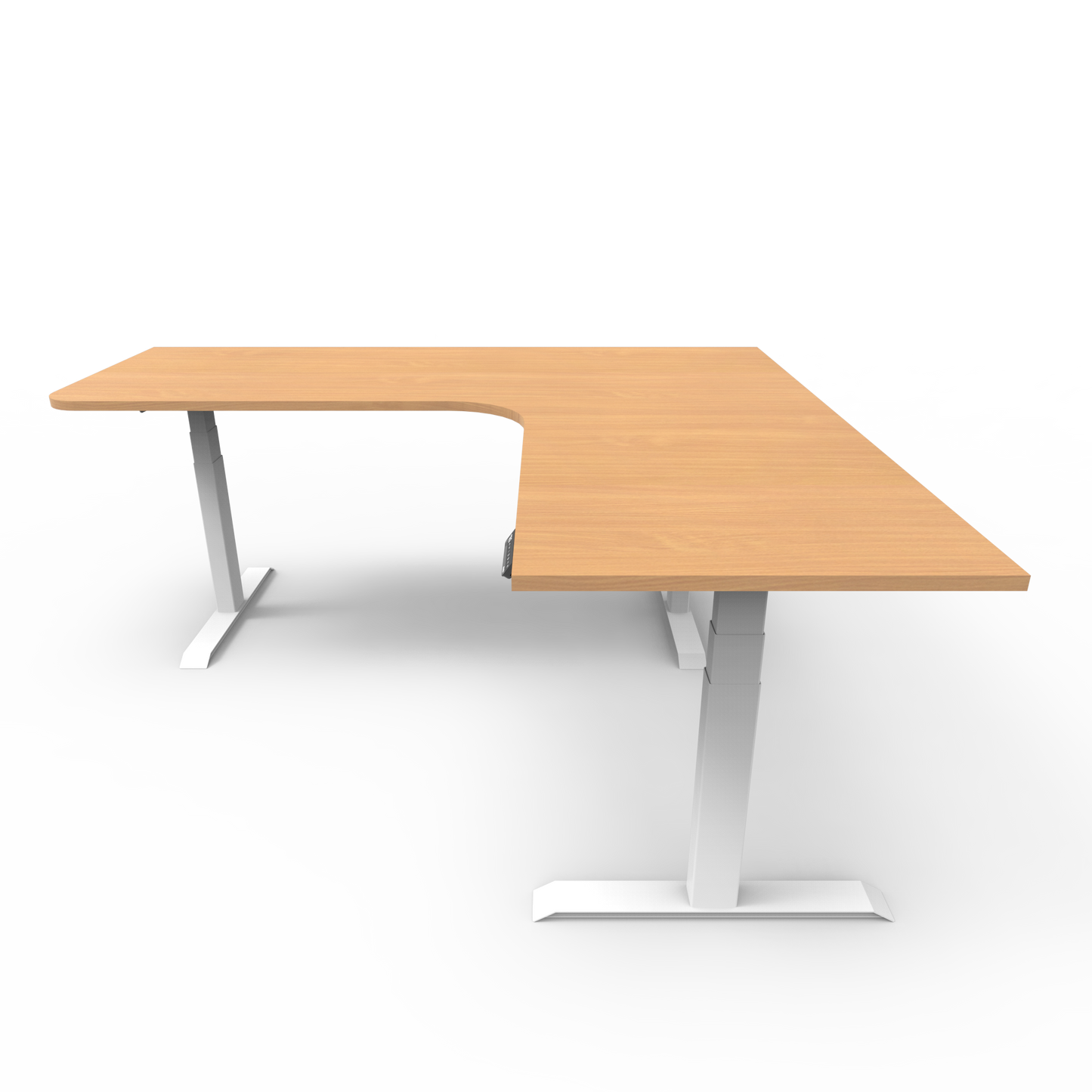 Summit Height Adjustable Corner Desk with Custom Melamine Desktop - Right Return