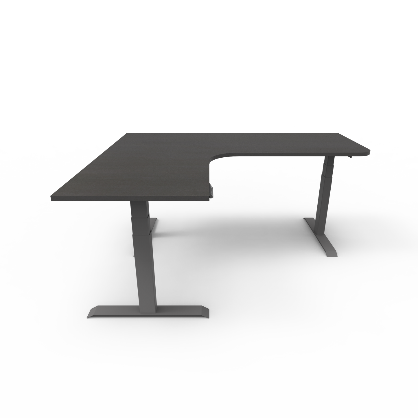 Summit Height Adjustable Corner Desk with Custom Melamine Desktop - Left Return