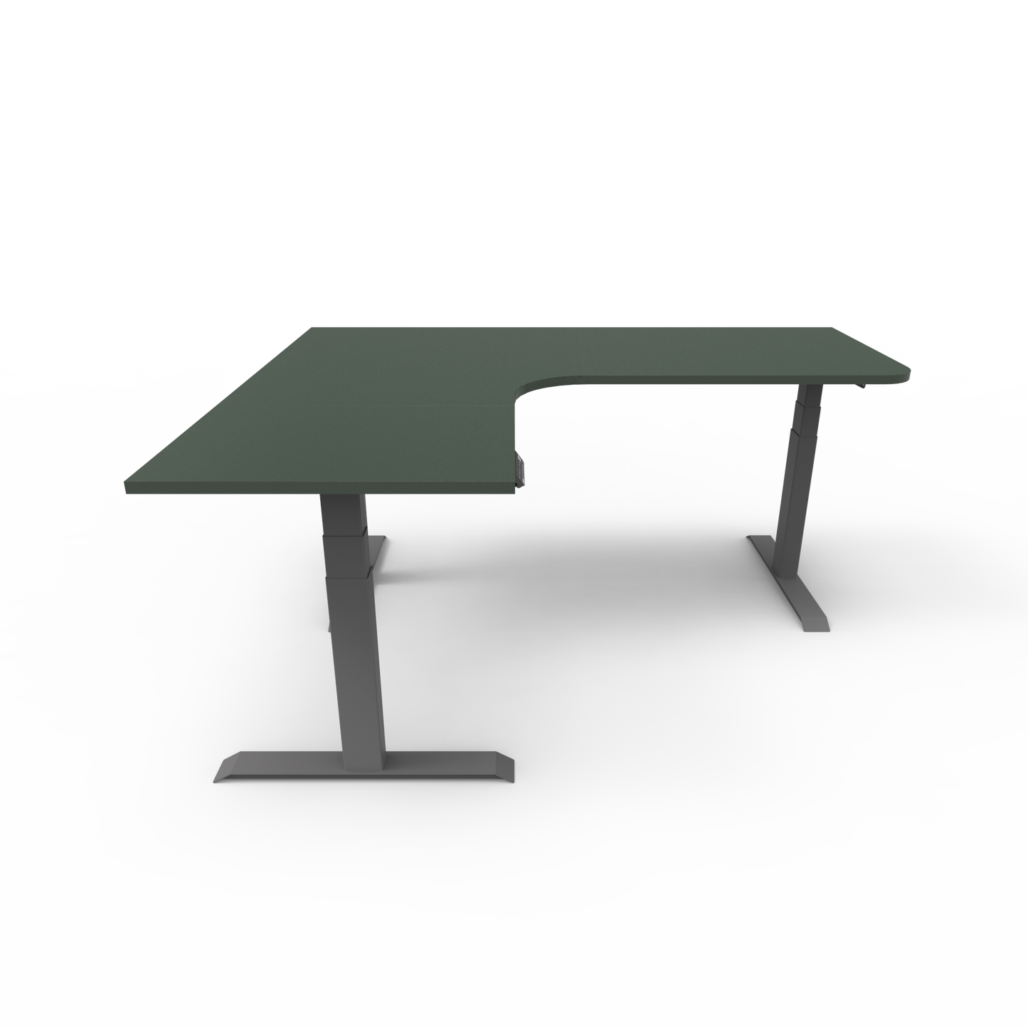 Summit Height Adjustable Corner Desk with Custom Melamine Desktop - Left Return