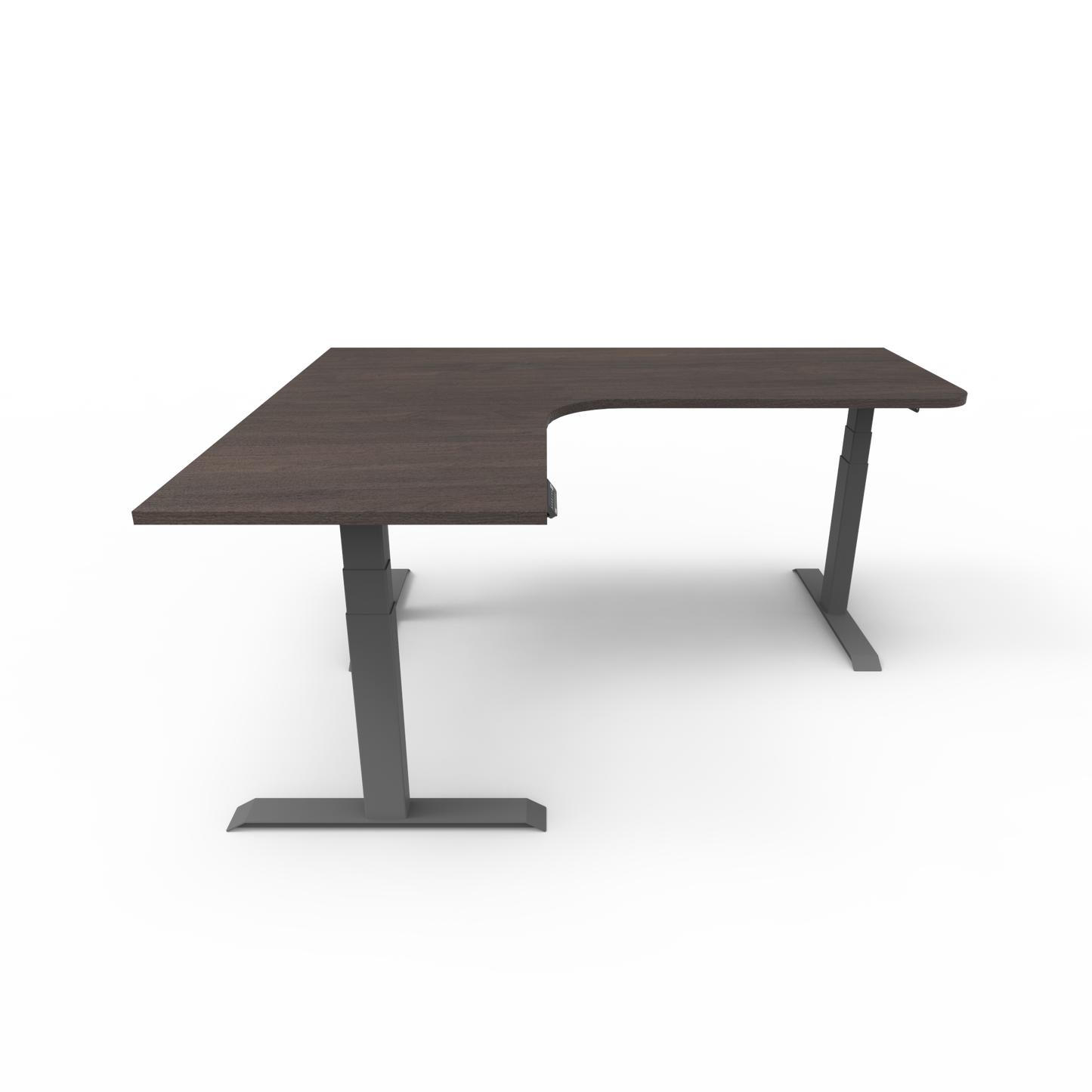 Summit Height Adjustable Corner Desk with Custom Melamine Desktop - Left Return