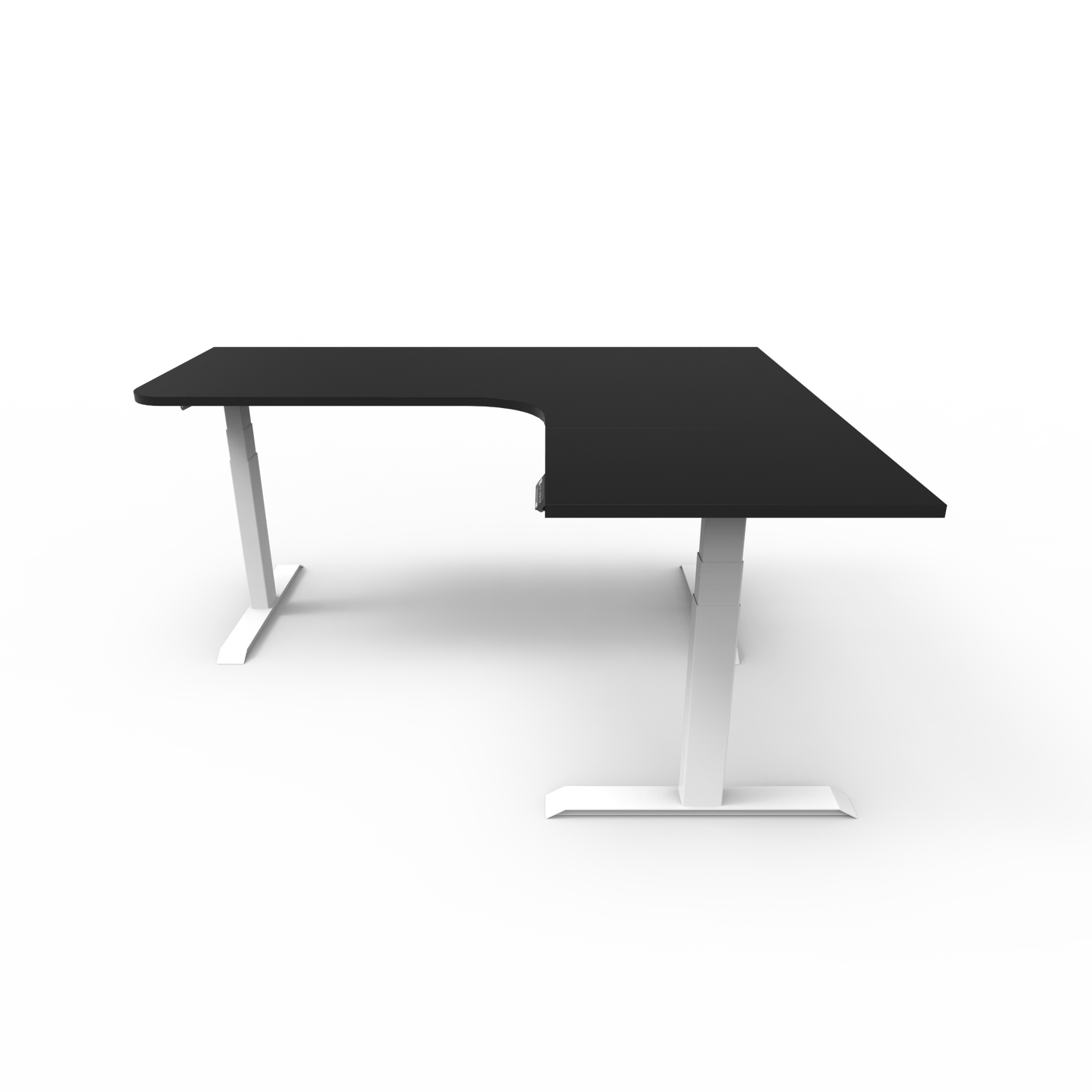 Summit Height Adjustable Corner Desk with Custom Melamine Desktop - Right Return