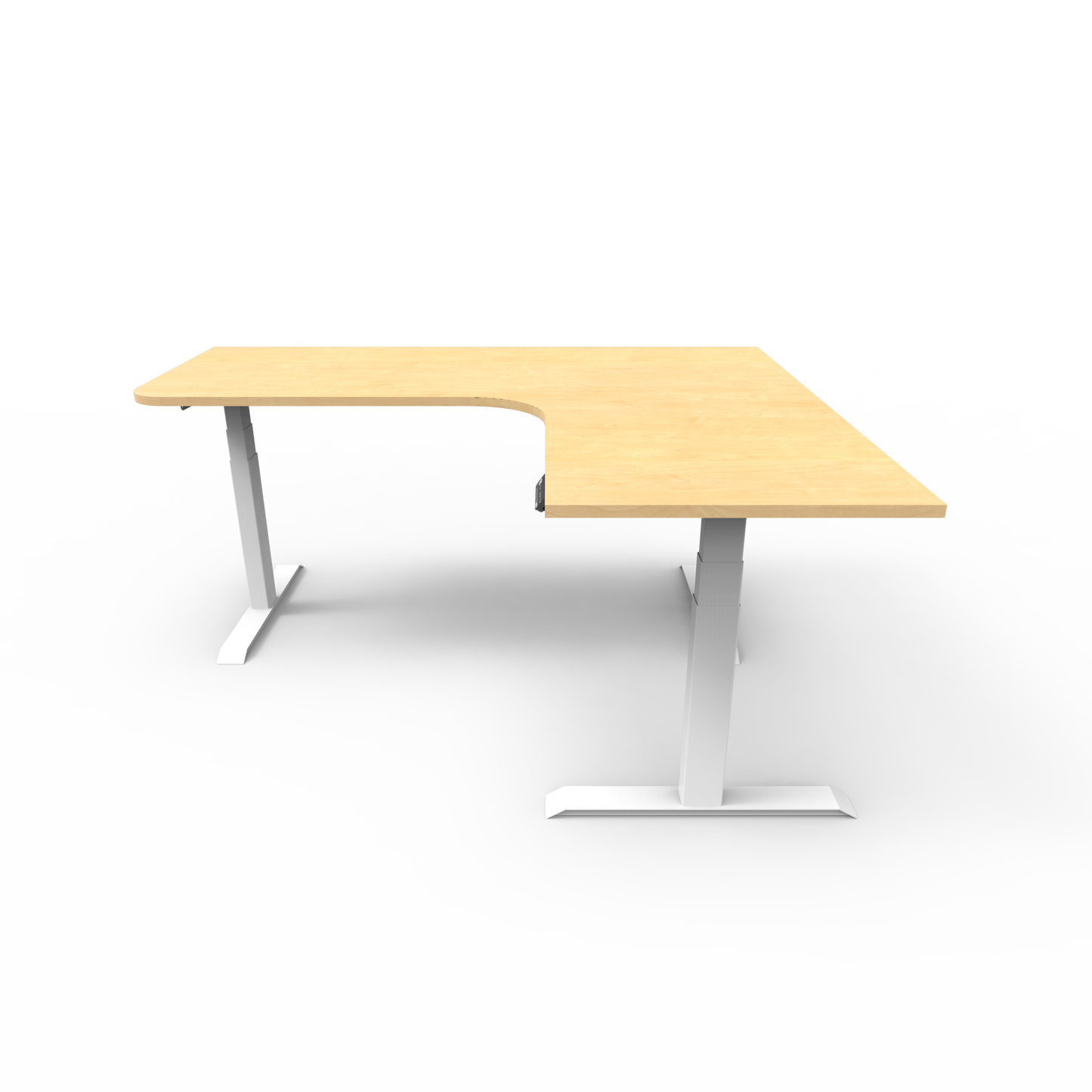 Summit Height Adjustable Corner Desk with Custom Melamine Desktop - Right Return