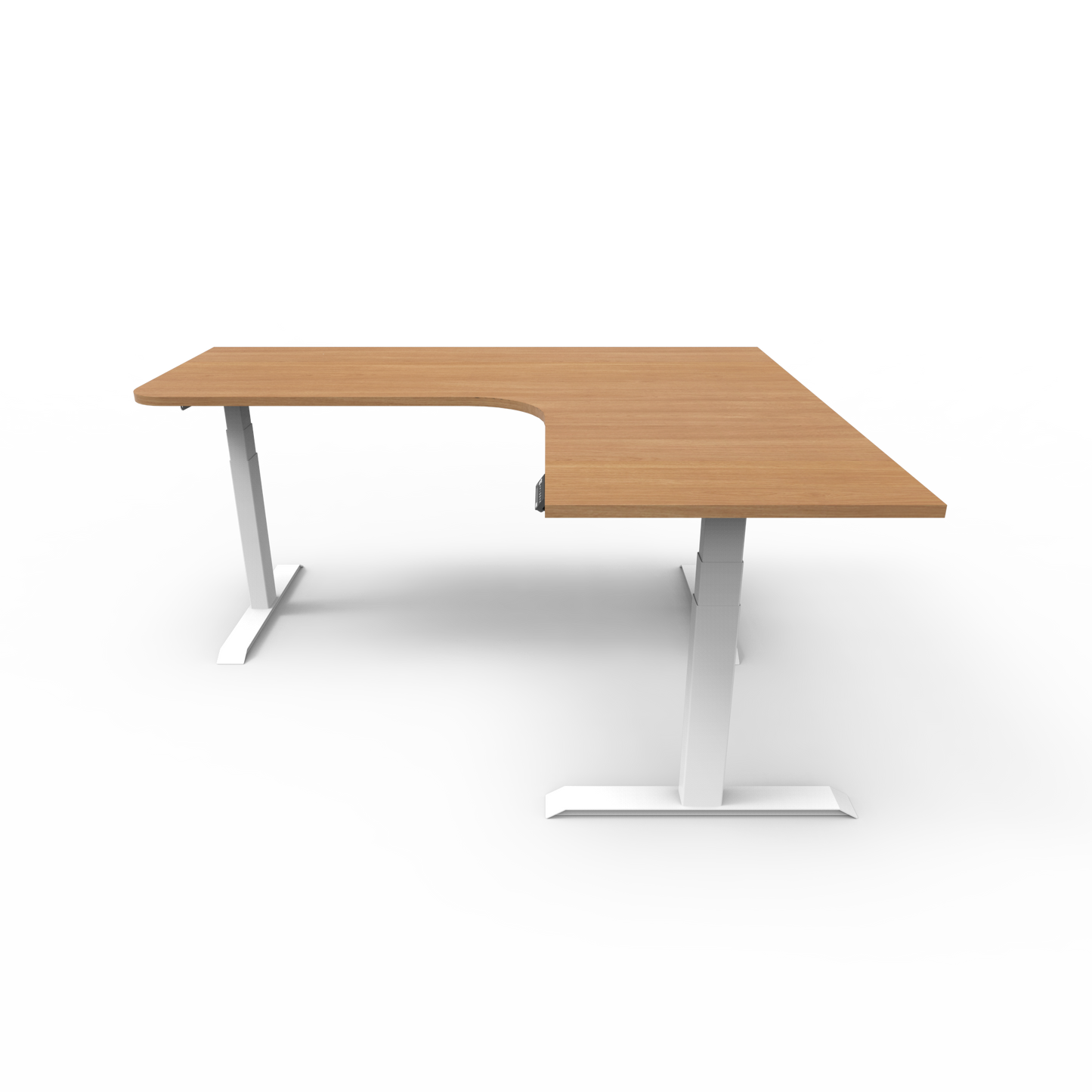 Summit Height Adjustable Corner Desk with Custom Melamine Desktop - Right Return