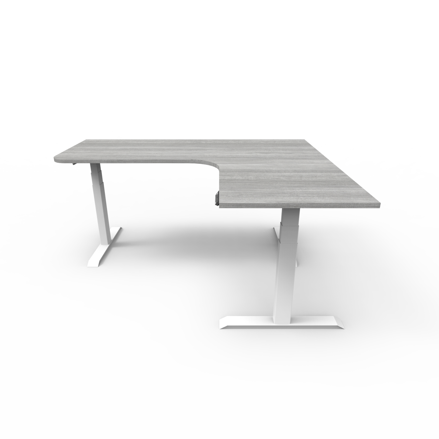 Summit Height Adjustable Corner Desk with Custom Melamine Desktop - Right Return