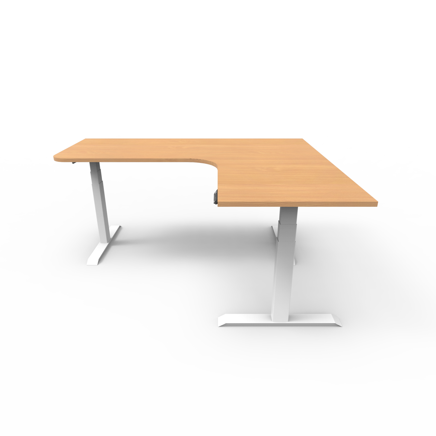 Summit Height Adjustable Corner Desk with Custom Melamine Desktop - Right Return