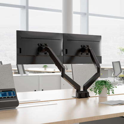 The Pulse Bamboo 1800w Sit Stand Desk Straight to Business Set