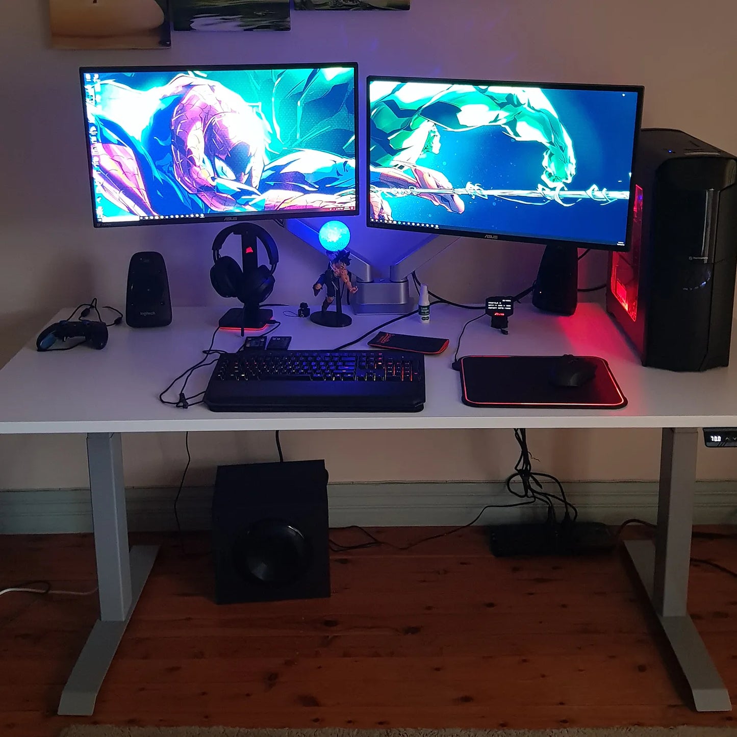 Arena Series White Melamine Sit Stand Desk